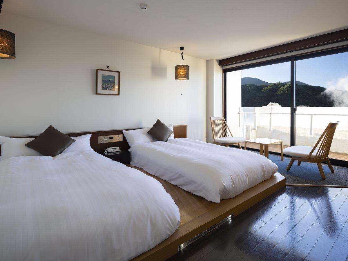 スーペリアツインルーム(湯けむりビュー)