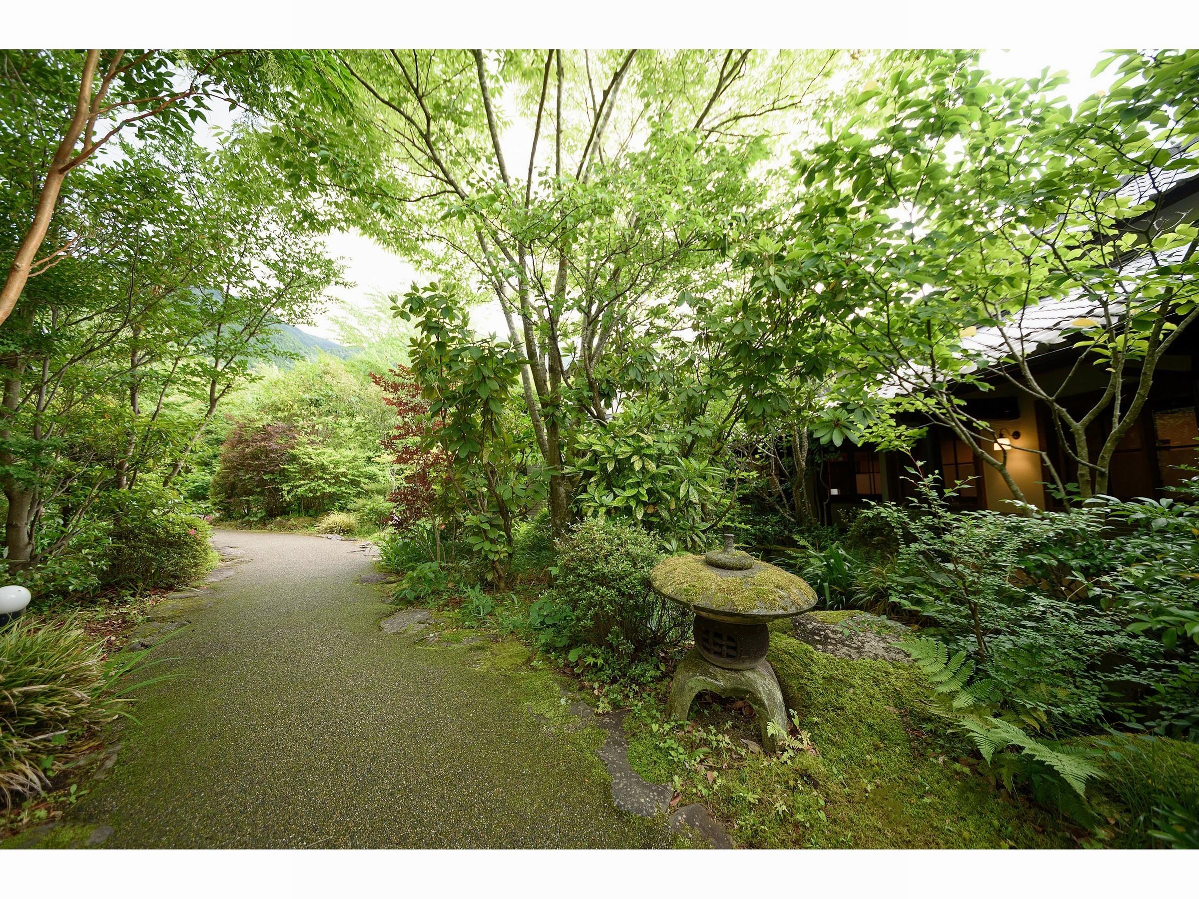 中庭に離れ客室が点在